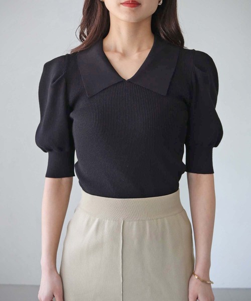 「cheriella」 半袖ニット M ブラック系その他 レディース_画像5