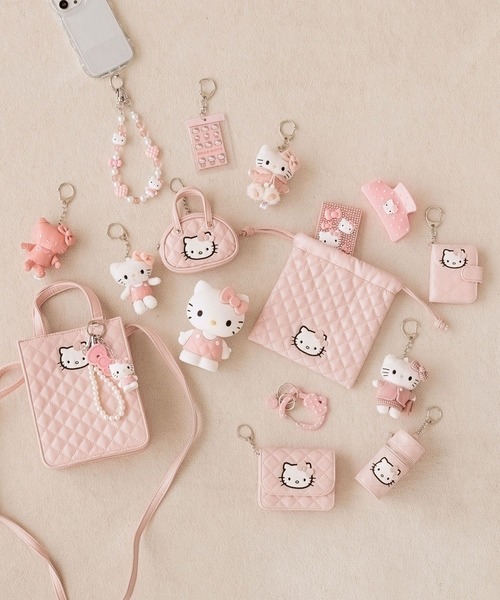 Me%（ミィパーセント） キーホルダー 「HELLO KITTY」キルティング