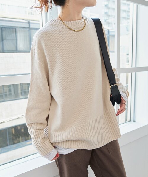 美品　スピックアンドスパン　ベージュ 長袖ニット Spick＆Span（スピック アンド スパン） 「Spick & Span」 長袖ニット