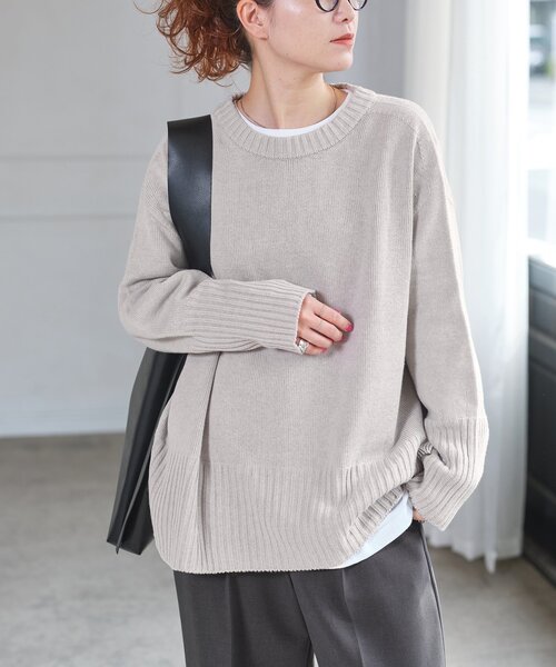 「Spick & Span」 長袖ニット FREE ベージュ レディース_画像8