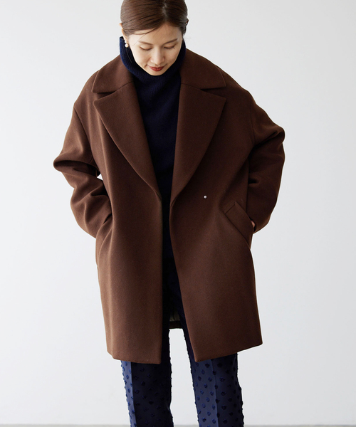 IENA（イエナ） チェスターコート 34 ネイビー レディース : ZOZOTOWN