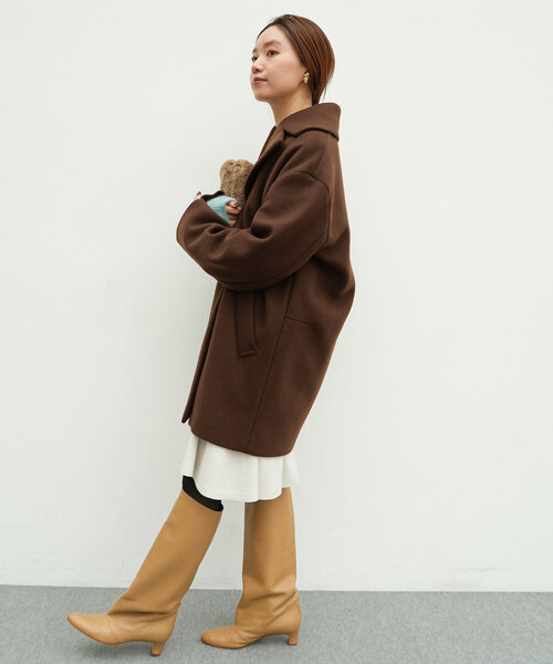 IENA（イエナ） チェスターコート 34 ネイビー レディース : ZOZOTOWN