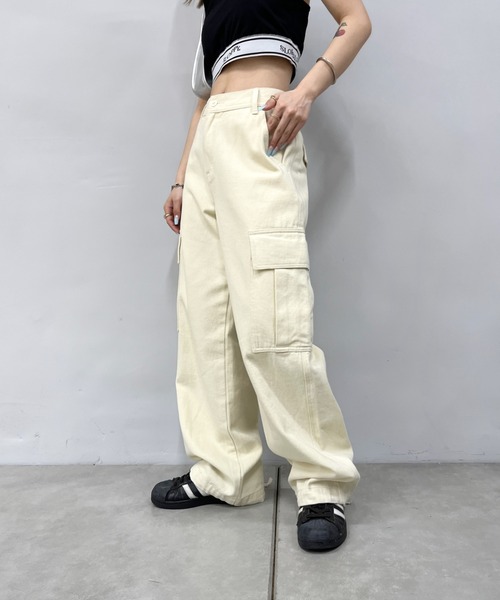 「WHO'S WHO gallery」 カーゴパンツ FREE カーキ レディース_画像7