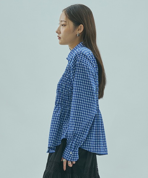 ROSE BUD（ローズバッド） ブラウス シャツ SHIRRING SHIRT レディース