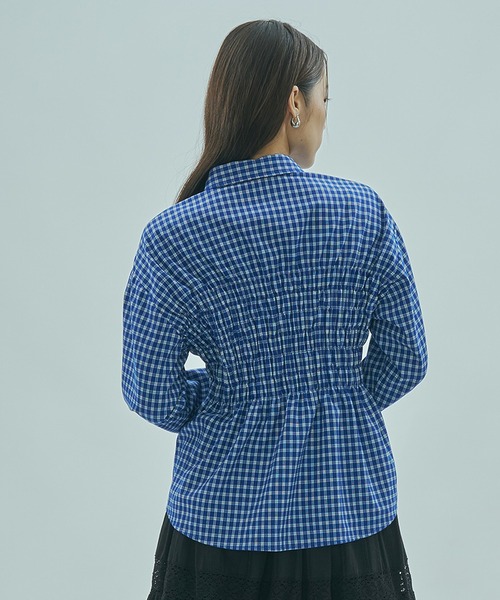 ROSE BUD（ローズバッド） ブラウス シャツ SHIRRING SHIRT レディース