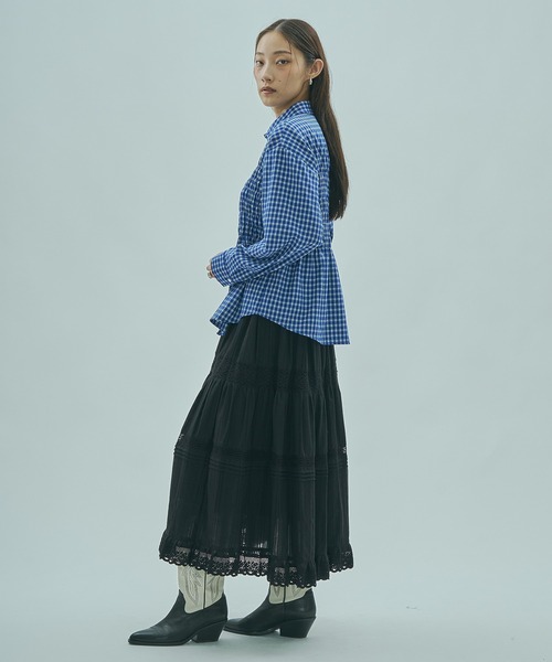 【新品】レザーブラウス／ROSE BUD ROSE BUD（ローズバッド） ブラウス シャツ SHIRRING SHIRT レディース