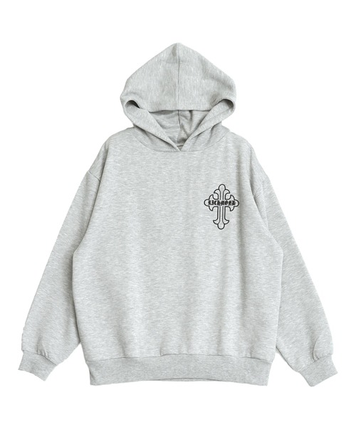 ANAP（アナップ） パーカー クロス ロゴ バックプリント 裏起毛