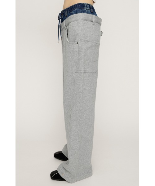 SLY（スライ） スウェットパンツ ジャージ LAYERED WAIST DOCKING CUT