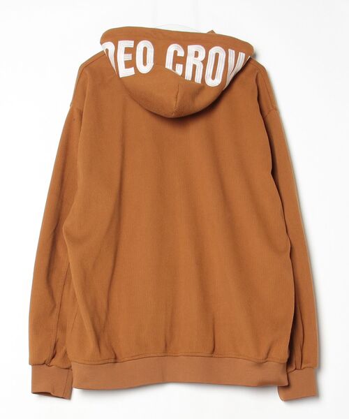 「RCWB」 ワンポイントジップアップパーカー L ブラウン レディース_画像2