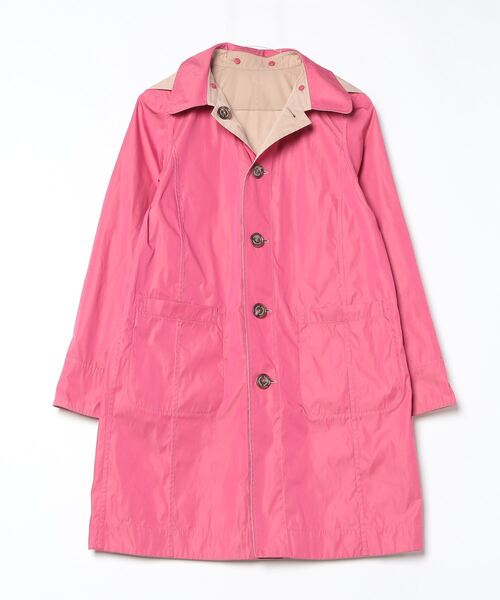 美品✨️Macintosh マッキントッシュ フード付きコート ピンク 36 S 美