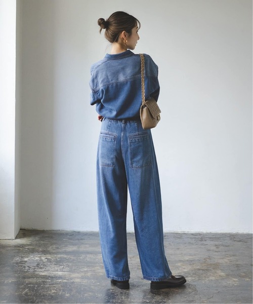 NOBLE スージングデニムフォルムタックPT 38 追加》スージングデニムフォルムタックパンツ（デニムパンツ・ジーンズ