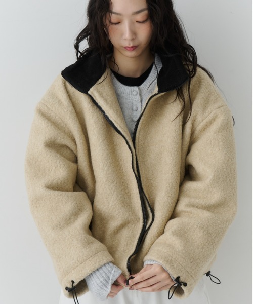 ジャケット・アウター layered collar boa coat layered collar boa coat – Acka online store