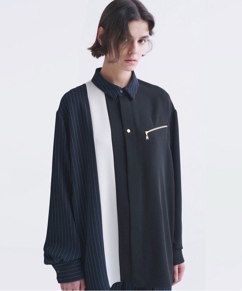 CULLNI（クルニ） 長袖シャツ 0 ブラック×ブルー メンズ : ZOZOTOWN