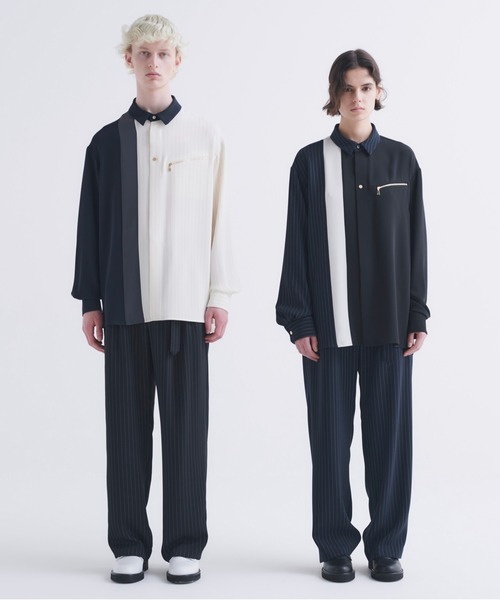 CULLNI（クルニ） 長袖シャツ 0 ブラック×ブルー メンズ : ZOZOTOWN