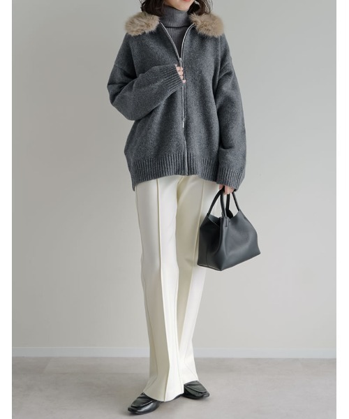 リアルファー　カーディガン　コート　Ｌサイズ 楽天市場】コート ファーコート レディース アウター コクーン コート