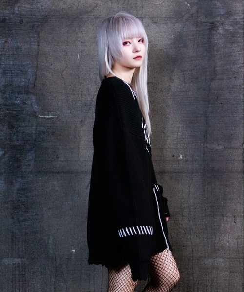 「REFLEM」 長袖ニット FREE ブラック レディース_画像5