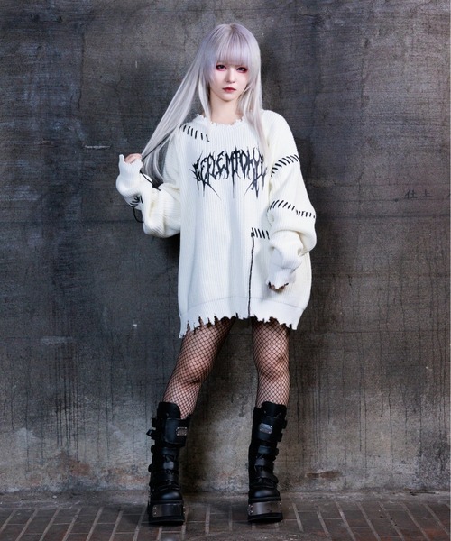 「REFLEM」 長袖ニット FREE ブラック レディース_画像8