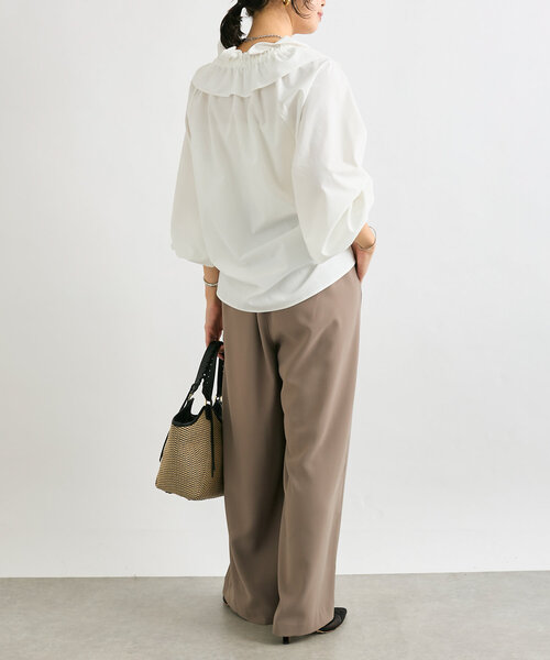 「RIVE DROITE」 長袖ブラウス FREE オフホワイト レディース_画像4