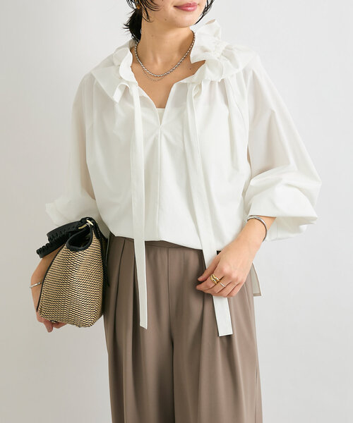 「RIVE DROITE」 長袖ブラウス FREE オフホワイト レディース_画像5