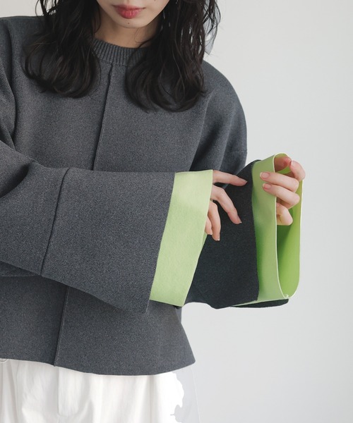 「LIAN」 長袖ニット FREE グレー レディース_画像8