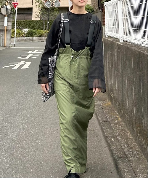 notch. サロペットスカート TM オリーブ レディース : ZOZOTOWN Yahoo