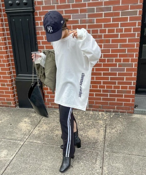 「ISOOK」 長袖カットソー FREE ホワイト レディース_画像2