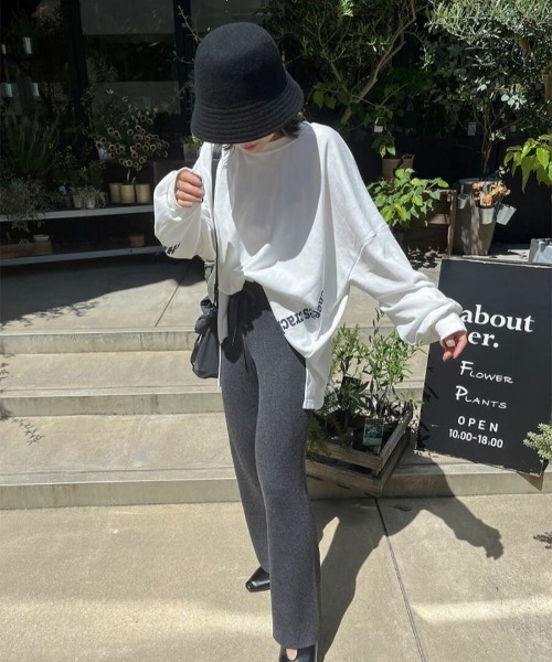 「ISOOK」 長袖カットソー FREE ホワイト レディース_画像3