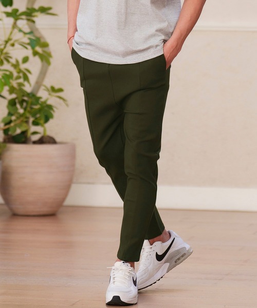 「CAMBIO」 イージーパンツ L オリーブ メンズ_画像2