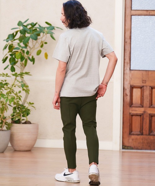 「CAMBIO」 イージーパンツ L オリーブ メンズ_画像6