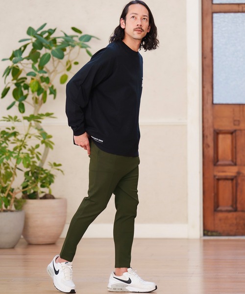 「CAMBIO」 イージーパンツ L オリーブ メンズ_画像8