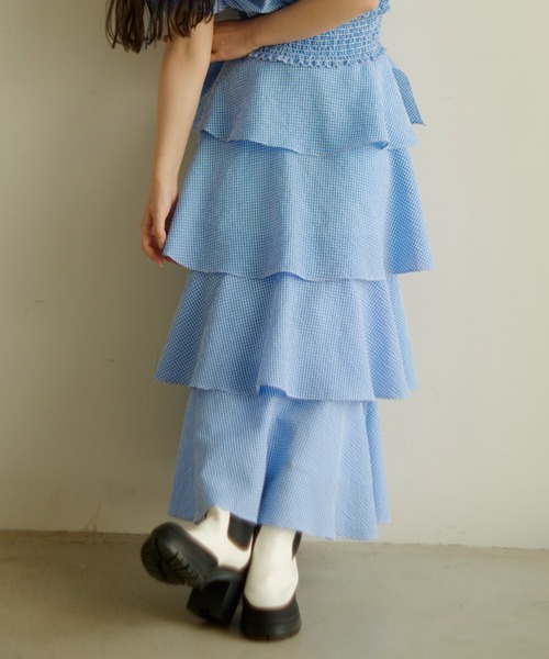 「FURFUR」 フリルスカート FREE ブラック レディース_画像2