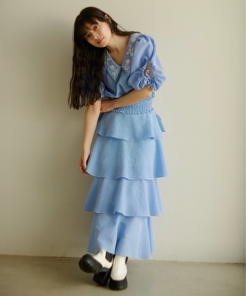 「FURFUR」 フリルスカート FREE ブラック レディース_画像3