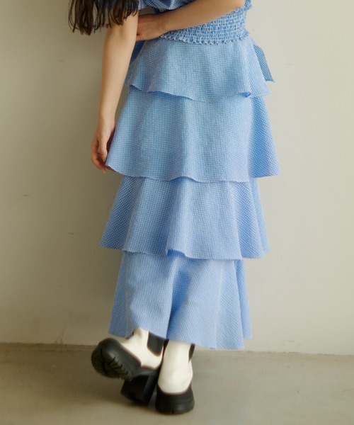 「FURFUR」 フリルスカート FREE ブラック レディース_画像4