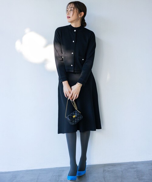 「組曲」 ニットカーディガン 6 ベージュ レディース_画像4