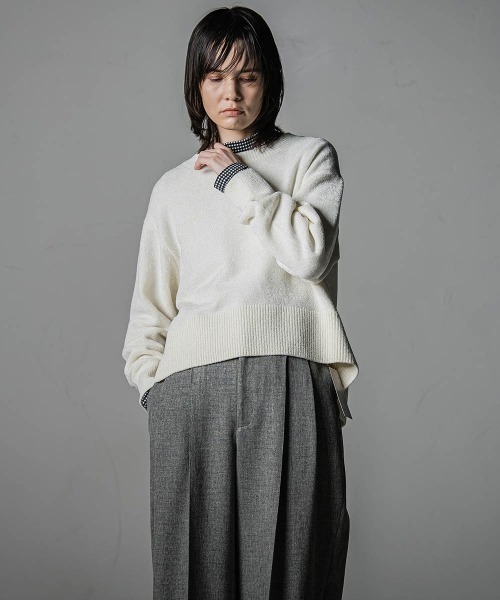 「la.f…」 長袖カットソー 9号 グレー系その他 レディース_画像2