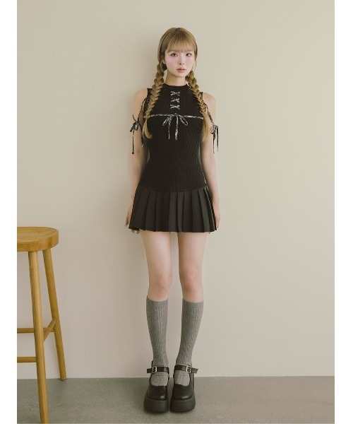 「Darich」 ノースリーブワンピース FREE グレー レディースの画像