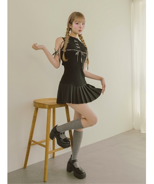 「Darich」 ノースリーブワンピース FREE グレー レディースの画像