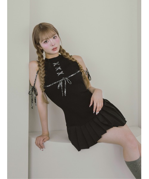 「Darich」 ノースリーブワンピース FREE グレー レディースの画像