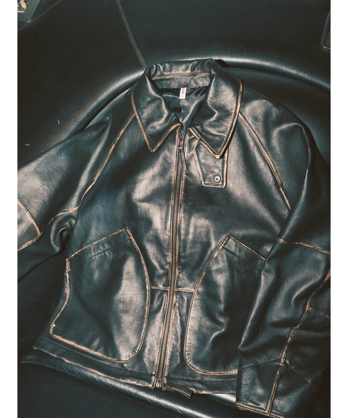 CCU（シーシーユー） 革ジャン ライダース 別注 Sheep ”Rub”Leather
