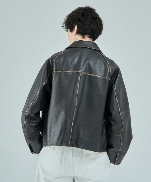 CCU（シーシーユー） 革ジャン ライダース 別注 Sheep ”Rub”Leather