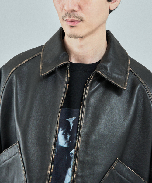 CCU（シーシーユー） 革ジャン ライダース 別注 Sheep ”Rub”Leather