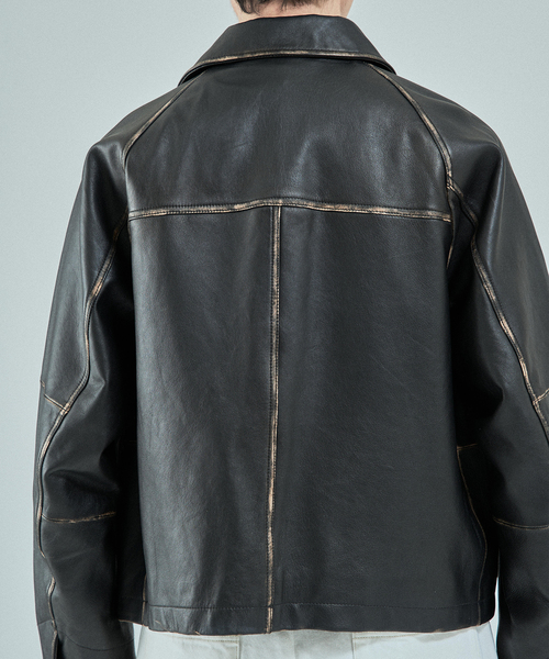 CCU（シーシーユー） 革ジャン ライダース 別注 Sheep ”Rub”Leather