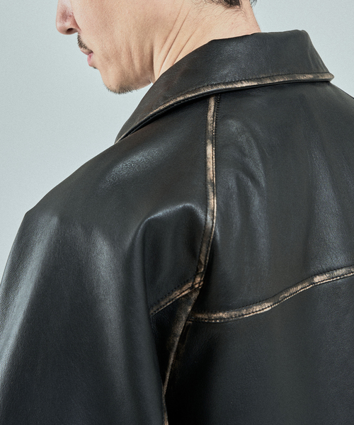 CCU（シーシーユー） 革ジャン ライダース 別注 Sheep ”Rub”Leather