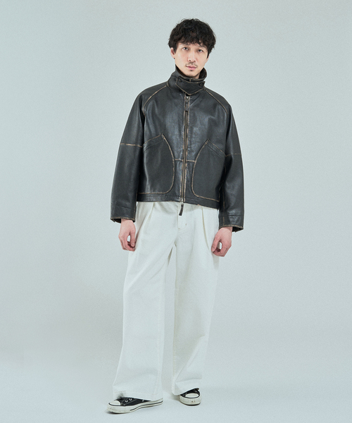 CCU（シーシーユー） 革ジャン ライダース 別注 Sheep ”Rub”Leather