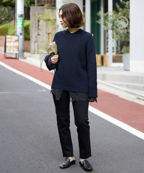 SLOBE IENA (スローブイエナ) ★★ ＃② 23051912417040 チュールタックスリーブプルオーバー  レディース ブラック FREE SLOBE IENA（スローブイエナ） ブラウス シャツ 「WEB限定/追加