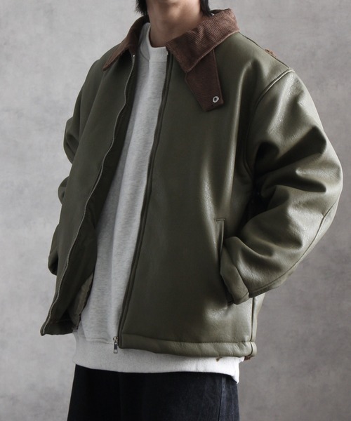 「welise」 ブルゾン L カーキ メンズ_画像2