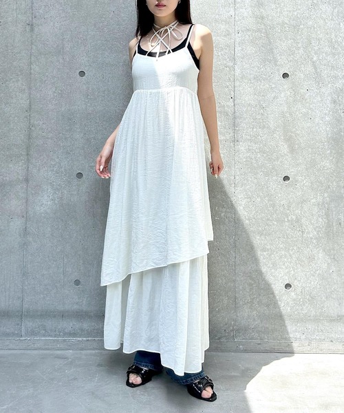 「PAGEBOY」 キャミソールワンピース FREE オフホワイト レディース_画像4