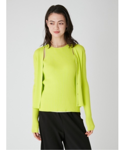 「Mila Owen」 ニットカーディガン 0 ダークブラウン レディース_画像2