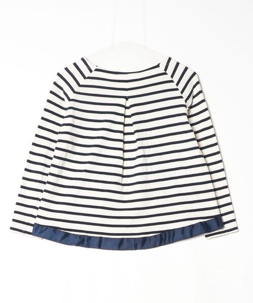 「Lugnoncure」 ボーダー柄長袖カットソー M ネイビー レディース_画像2