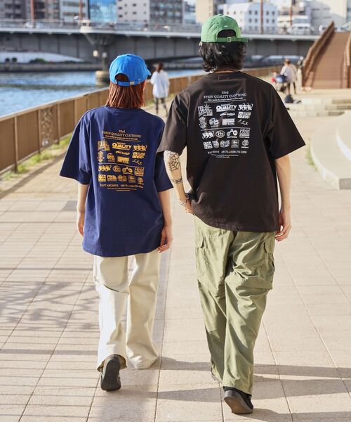 「FFEIN」 半袖Tシャツ LARGE アッシュグレー メンズ_画像2